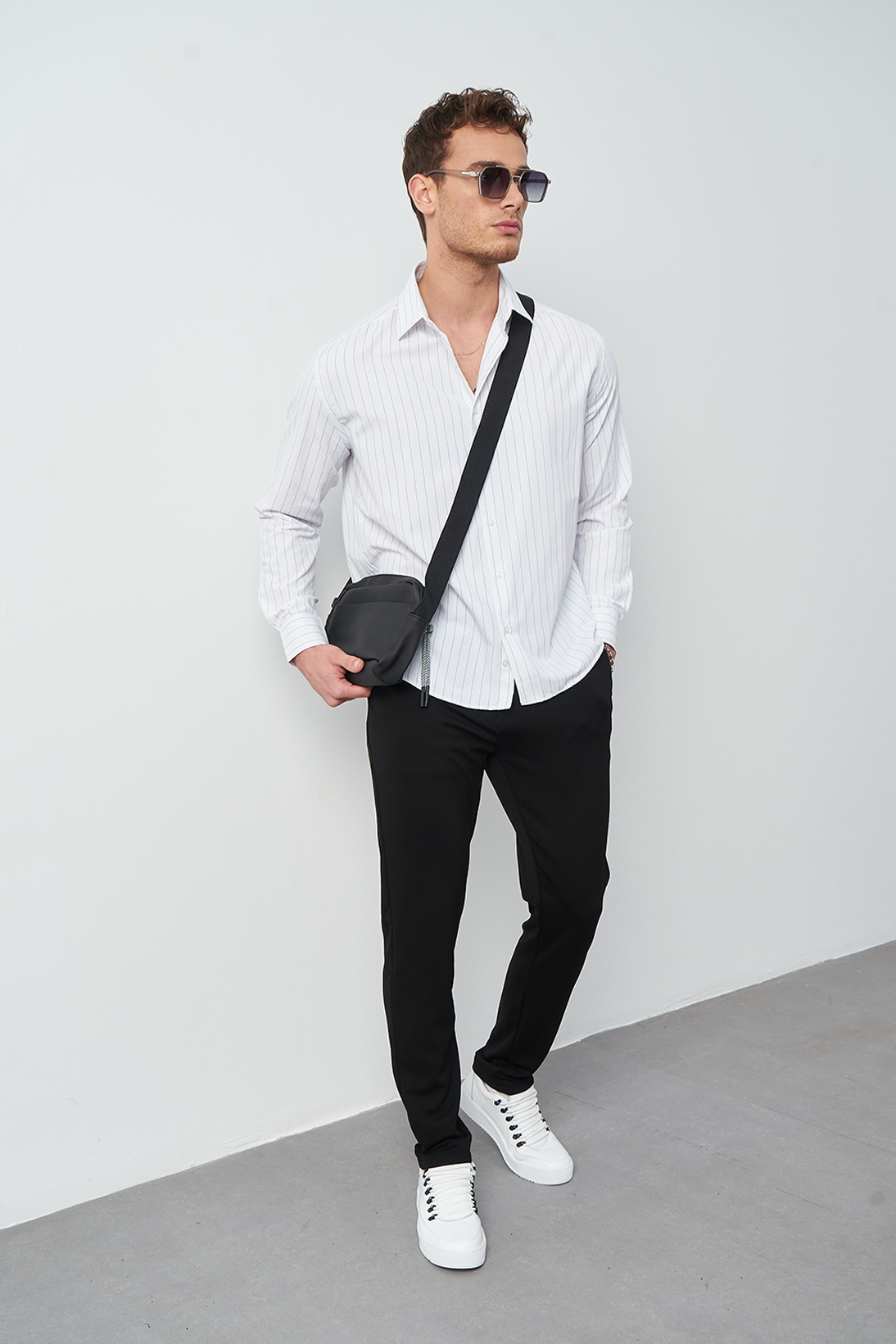 Boxy Fit Striped Men's Shirt