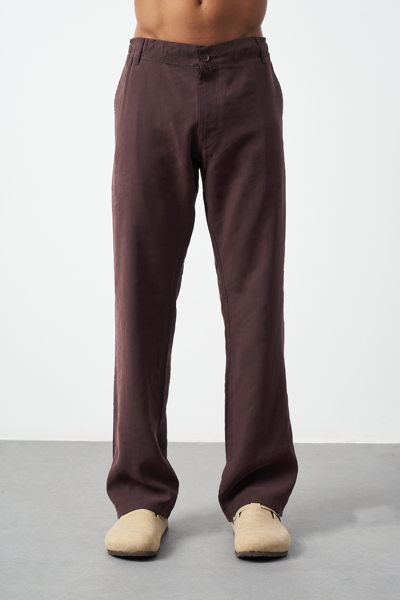 Suede Patterned Modal Baggy Men's Pants