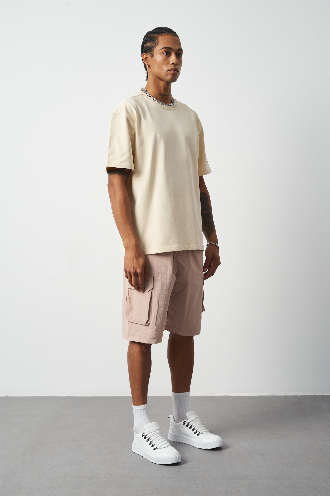 Distressed Washed Boxy Fit Premium T-Shirt