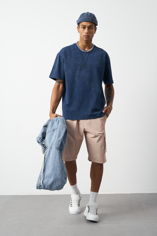 Distressed Washed Boxy Fit Premium T-Shirt
