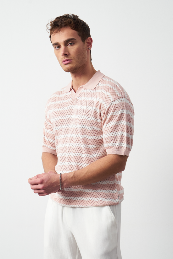 Striped Regular Fit Fine Knit Men's T-Shirt
