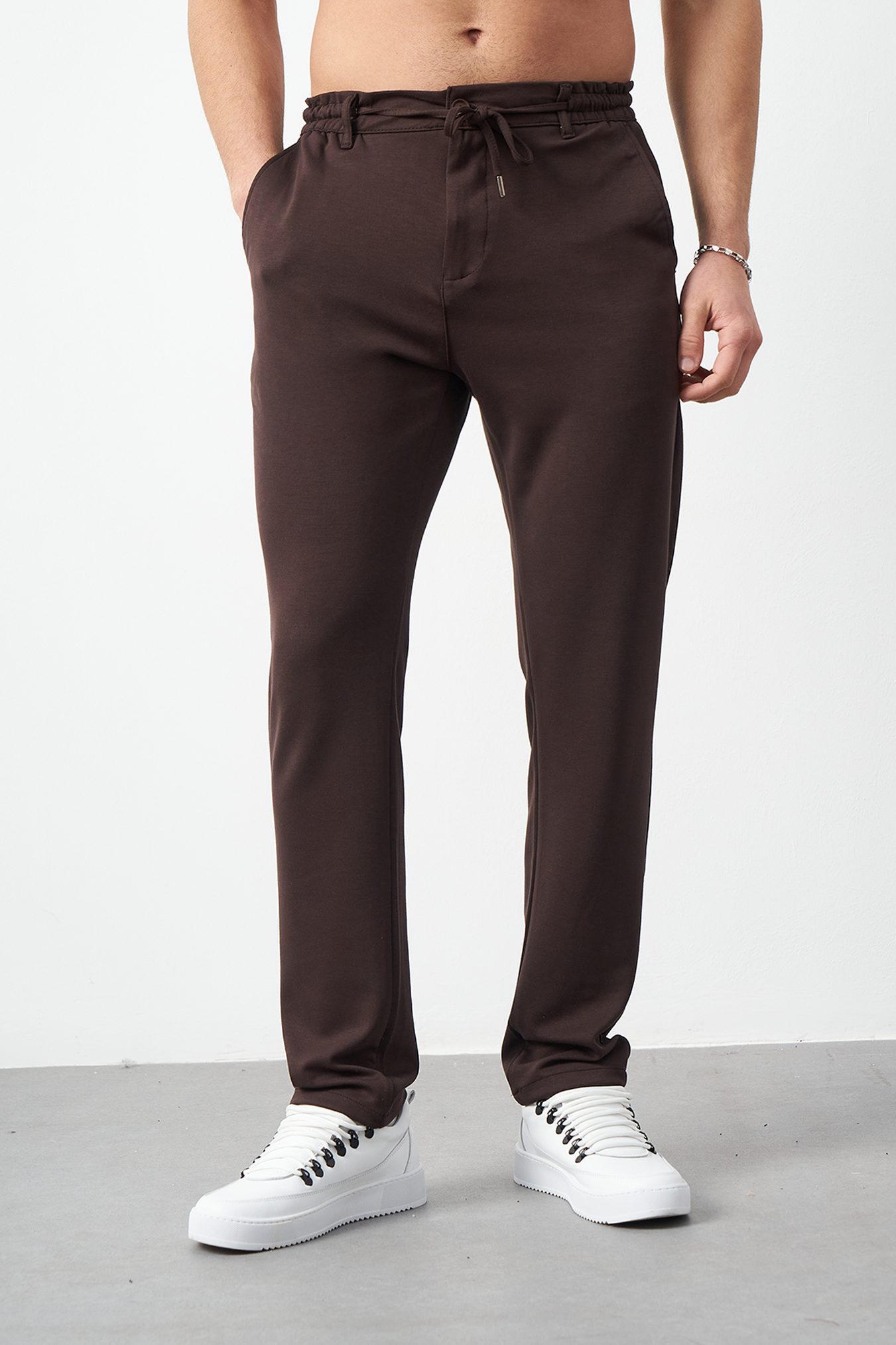 Stretch Modal Fabric Regular Fit Men's Trousers