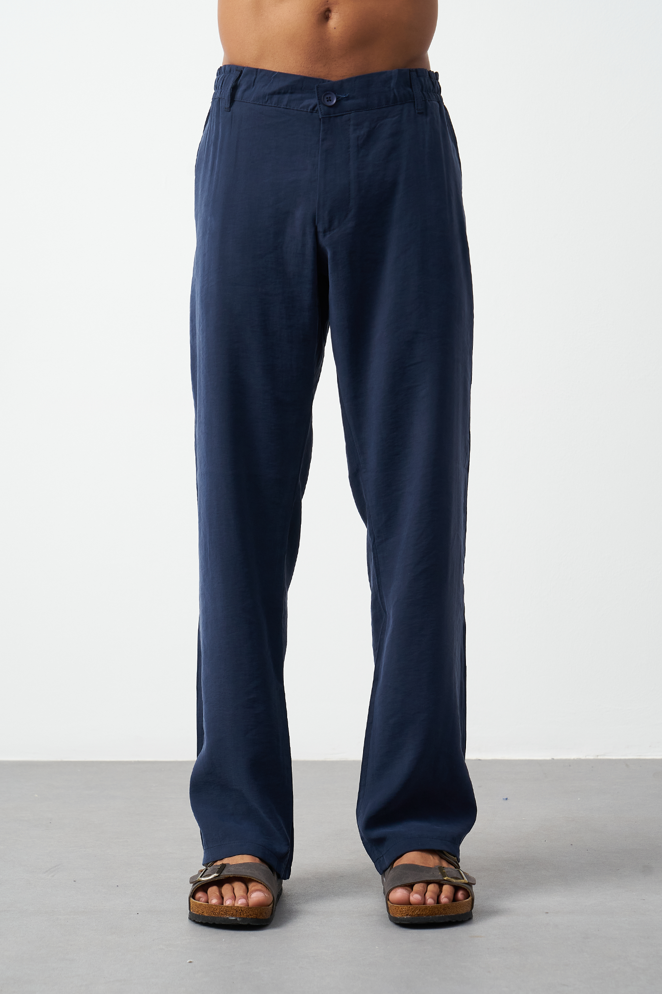 Suede Patterned Modal Baggy Men's Pants