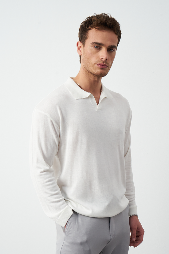 Long Sleeve Oversized Fine Knit Men’s Sweater