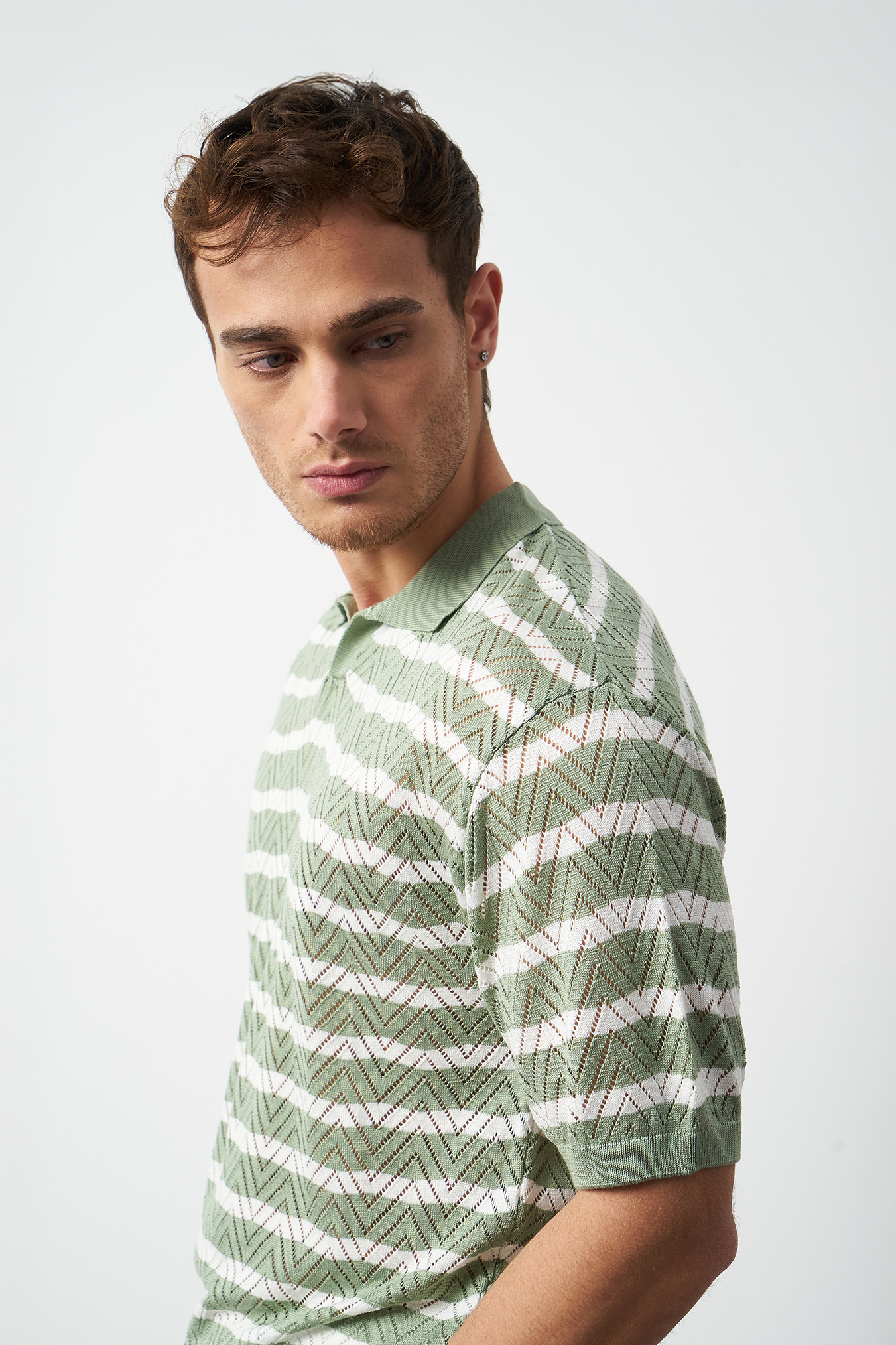 Striped Regular Fit Fine Knit Men's T-Shirt