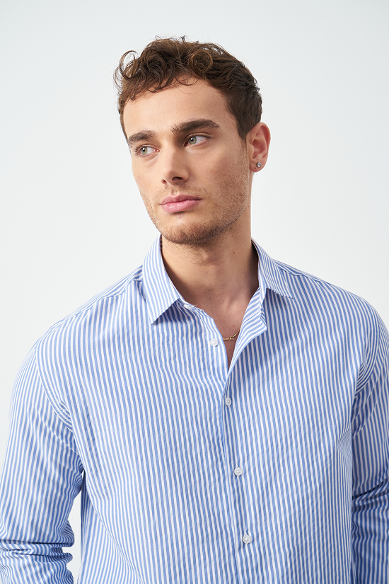 Striped Dress Shirt - Relaxed Fit Premium Design