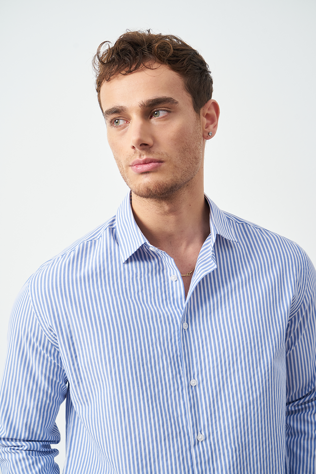 Striped Dress Shirt - Relaxed Fit Premium Design