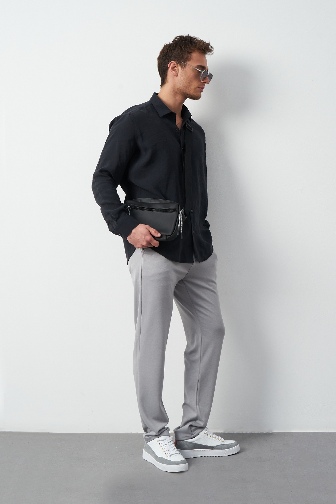 Modal Long Sleeve Relaxed Fit Men's Shirt