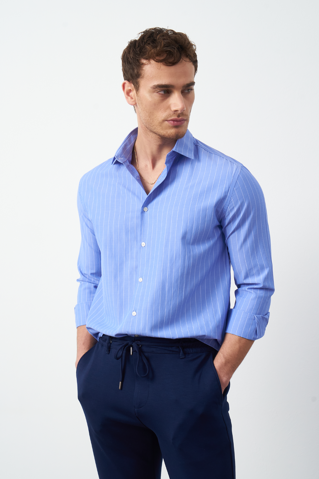 Boxy Fit Striped Men's Shirt
