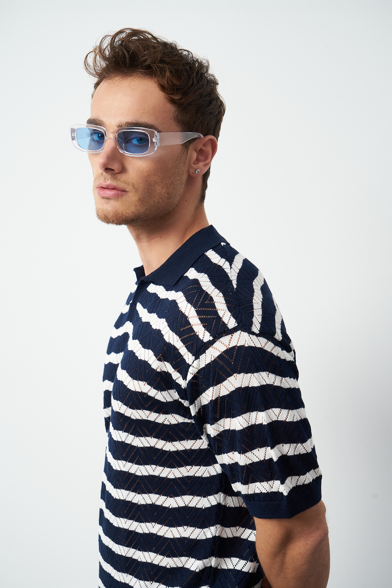 Striped Regular Fit Fine Knit Men's T-Shirt