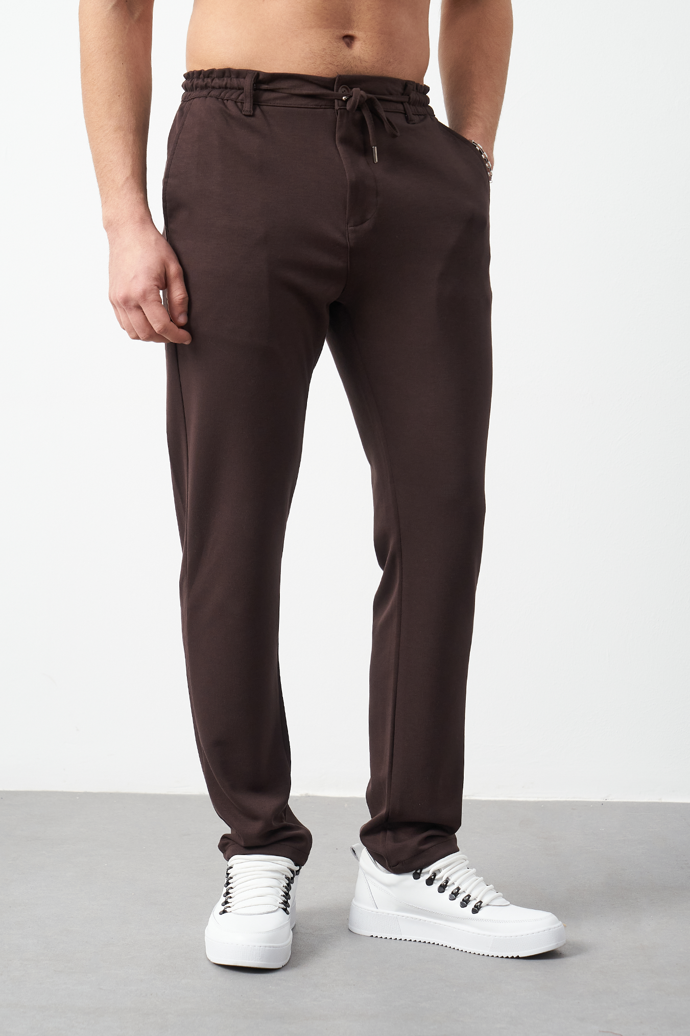 Stretch Modal Fabric Regular Fit Men's Trousers