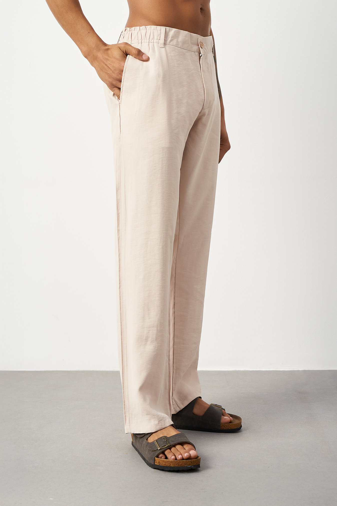 Suede Patterned Modal Baggy Men's Pants
