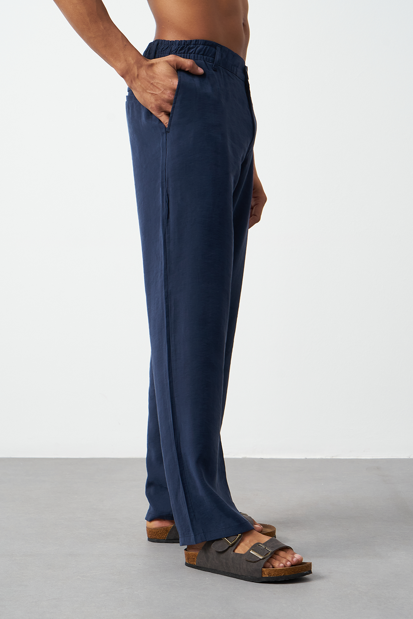Suede Patterned Modal Baggy Men's Pants