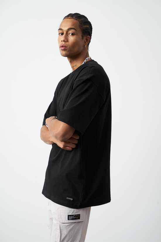 Oversized Stitch Detailed Premium Basic T-Shirt