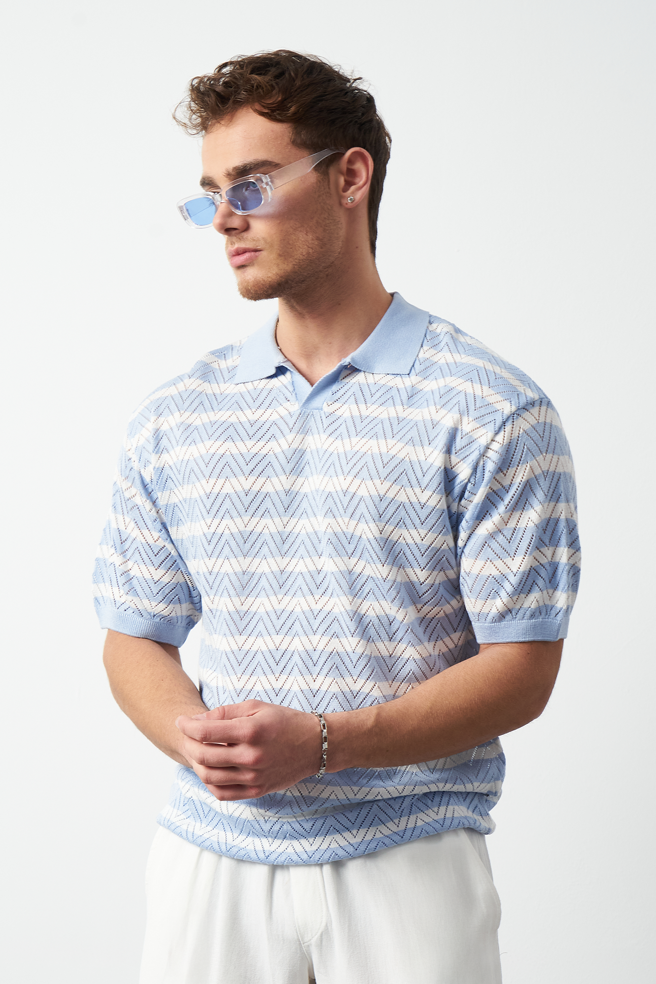 Striped Regular Fit Fine Knit Men's T-Shirt