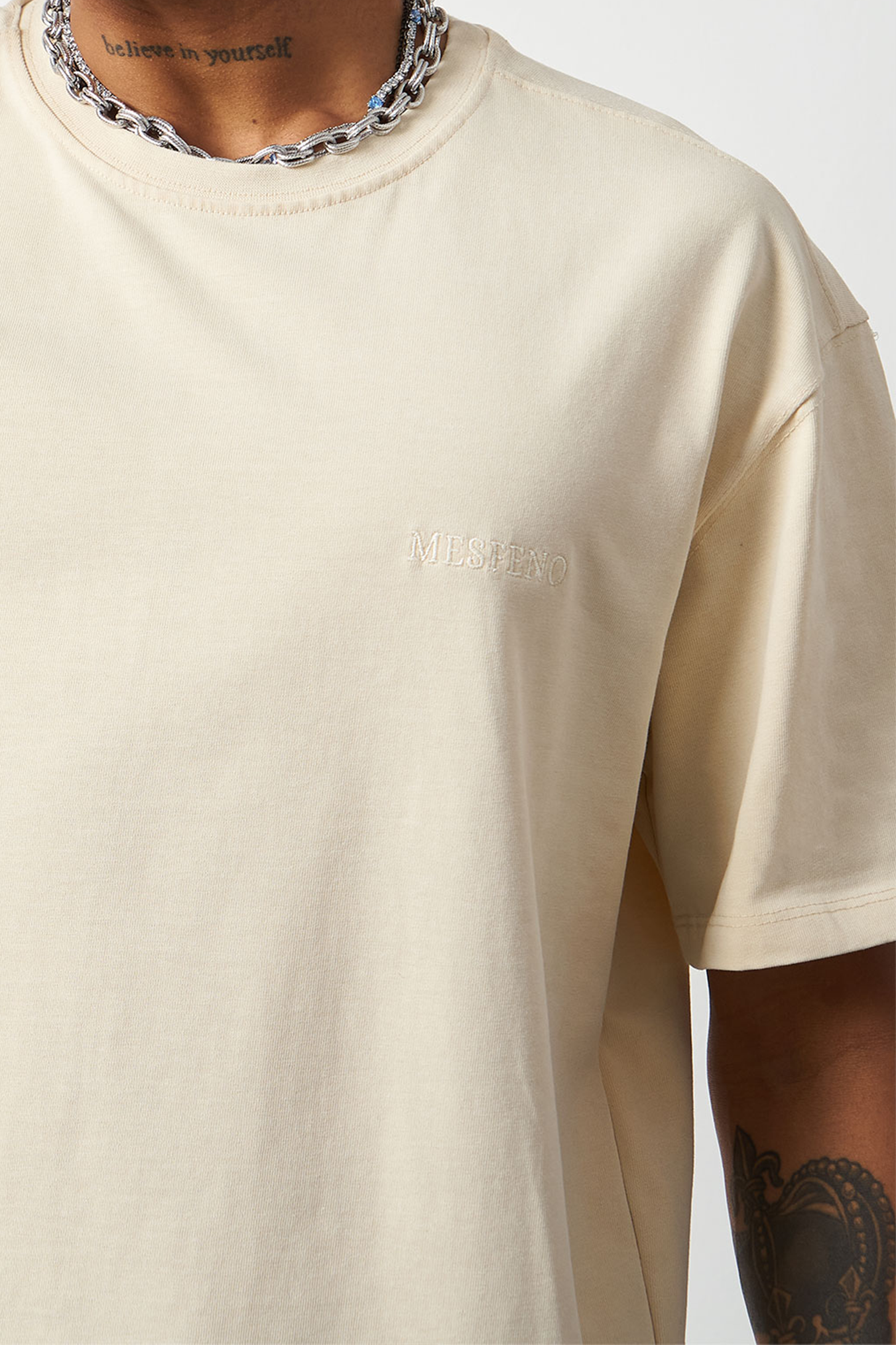 Distressed Washed Boxy Fit Premium T-Shirt