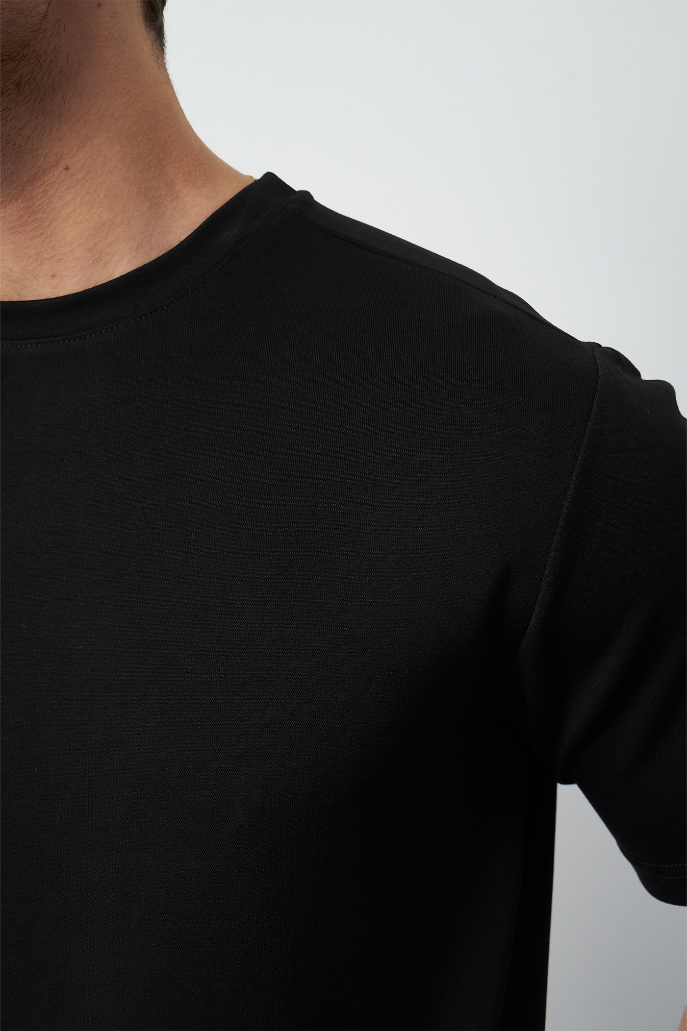 Modal Fabric Regular Fit Crew Neck T-Shirt
