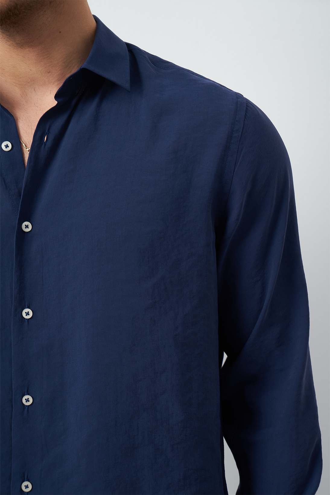 Modal Long Sleeve Relaxed Fit Men's Shirt