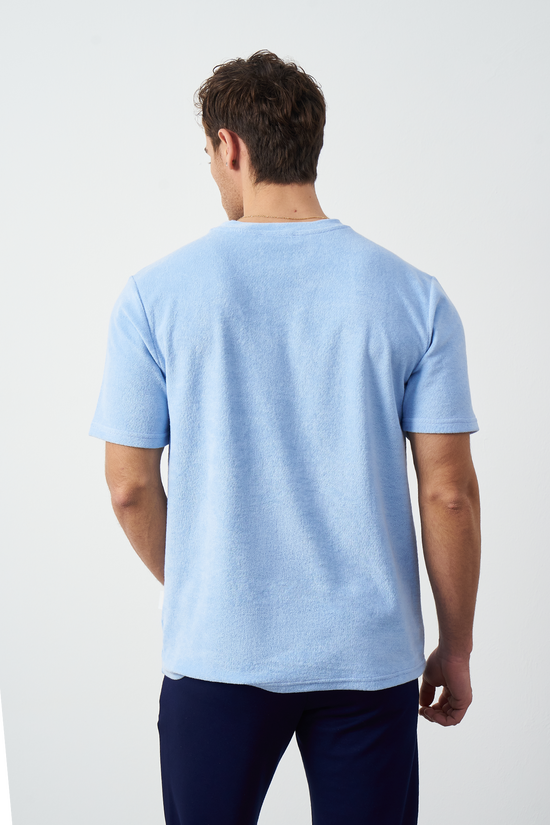 Terry Fabric Regular Fit Crew Neck T-Shirt