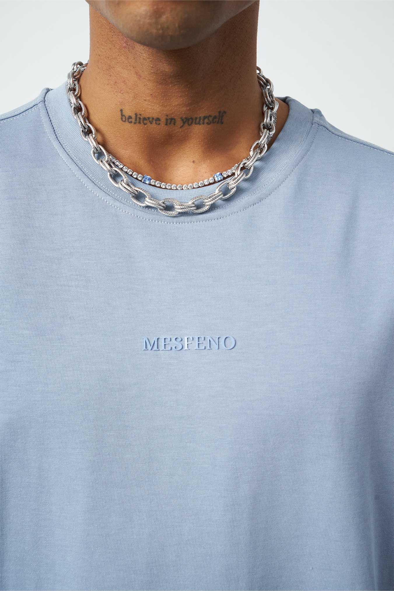 Front Printed Boxy Fit Crew Neck T-Shirt