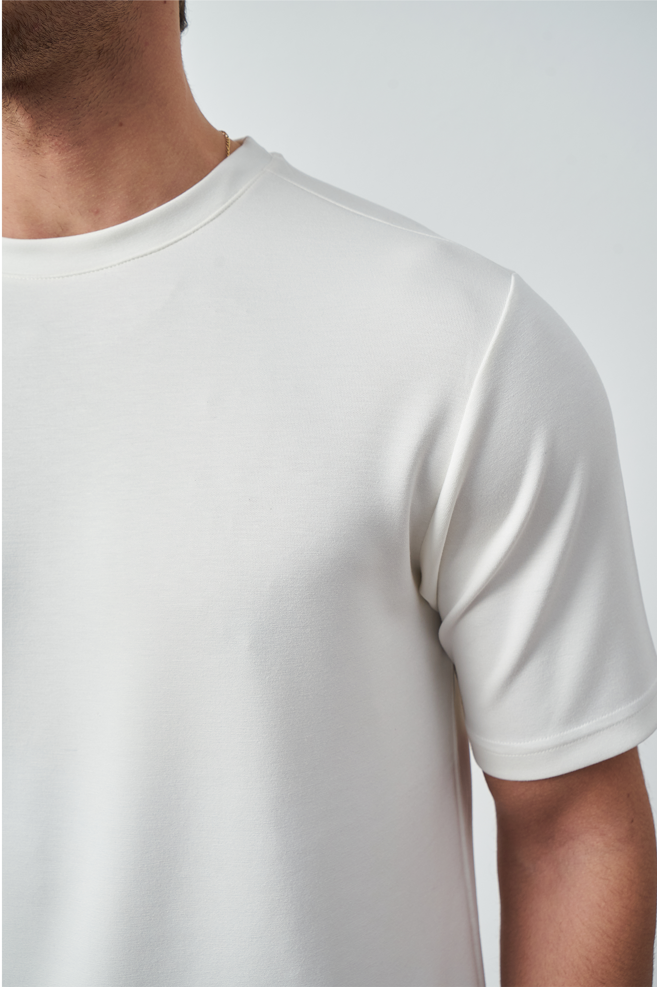 Modal Fabric Regular Fit Crew Neck T-Shirt