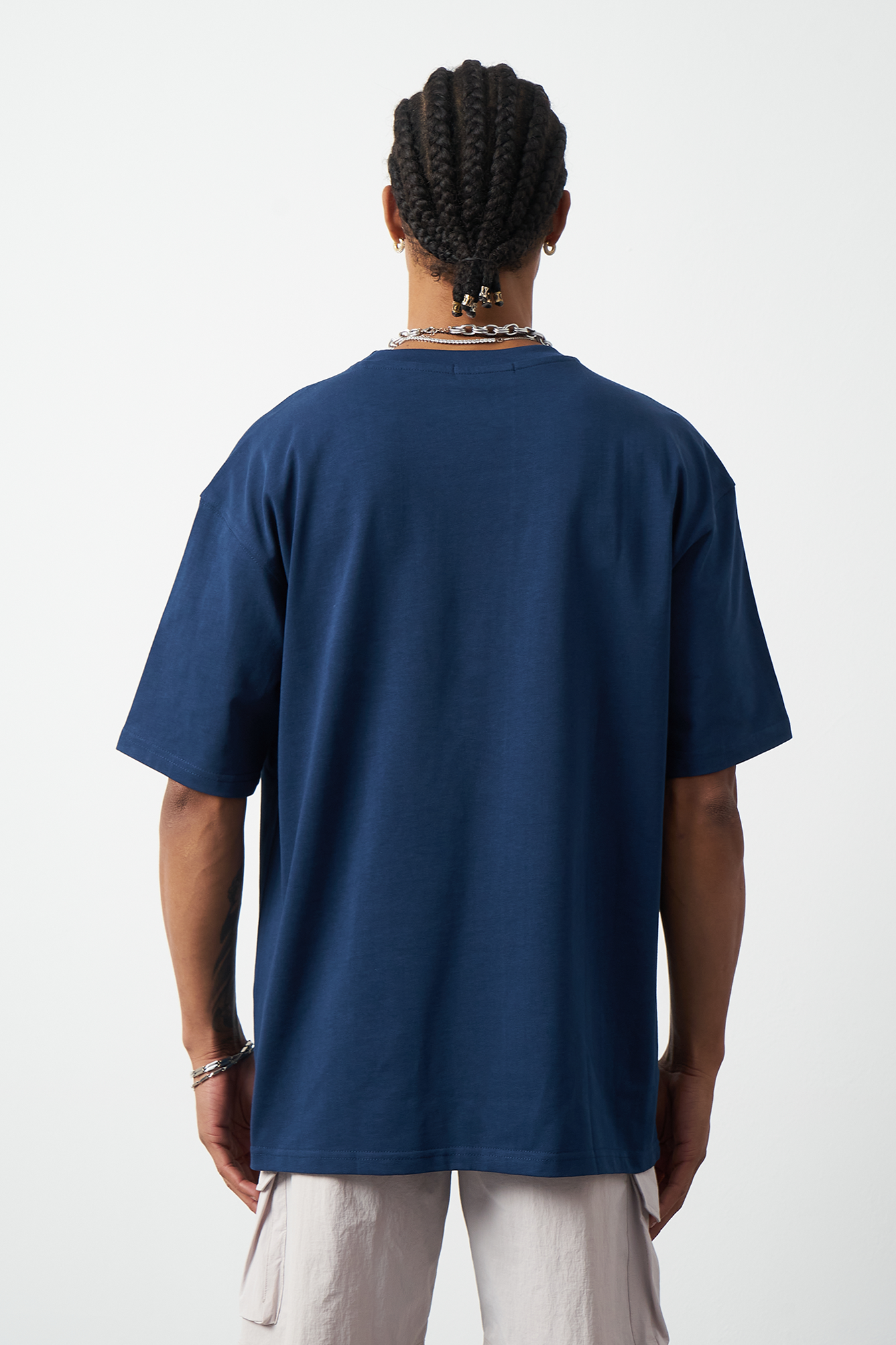 Oversized Stitch Detailed Premium Basic T-Shirt