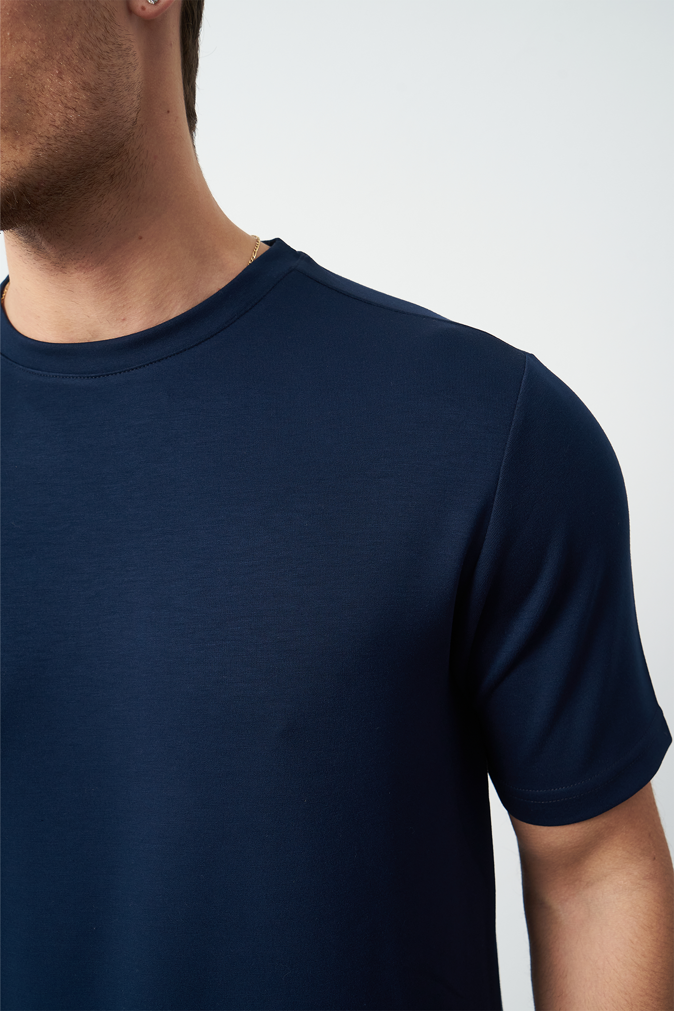 Modal Fabric Regular Fit Crew Neck T-Shirt
