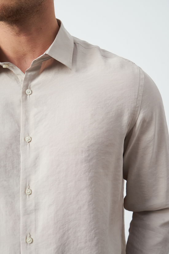 Modal Long Sleeve Relaxed Fit Men's Shirt
