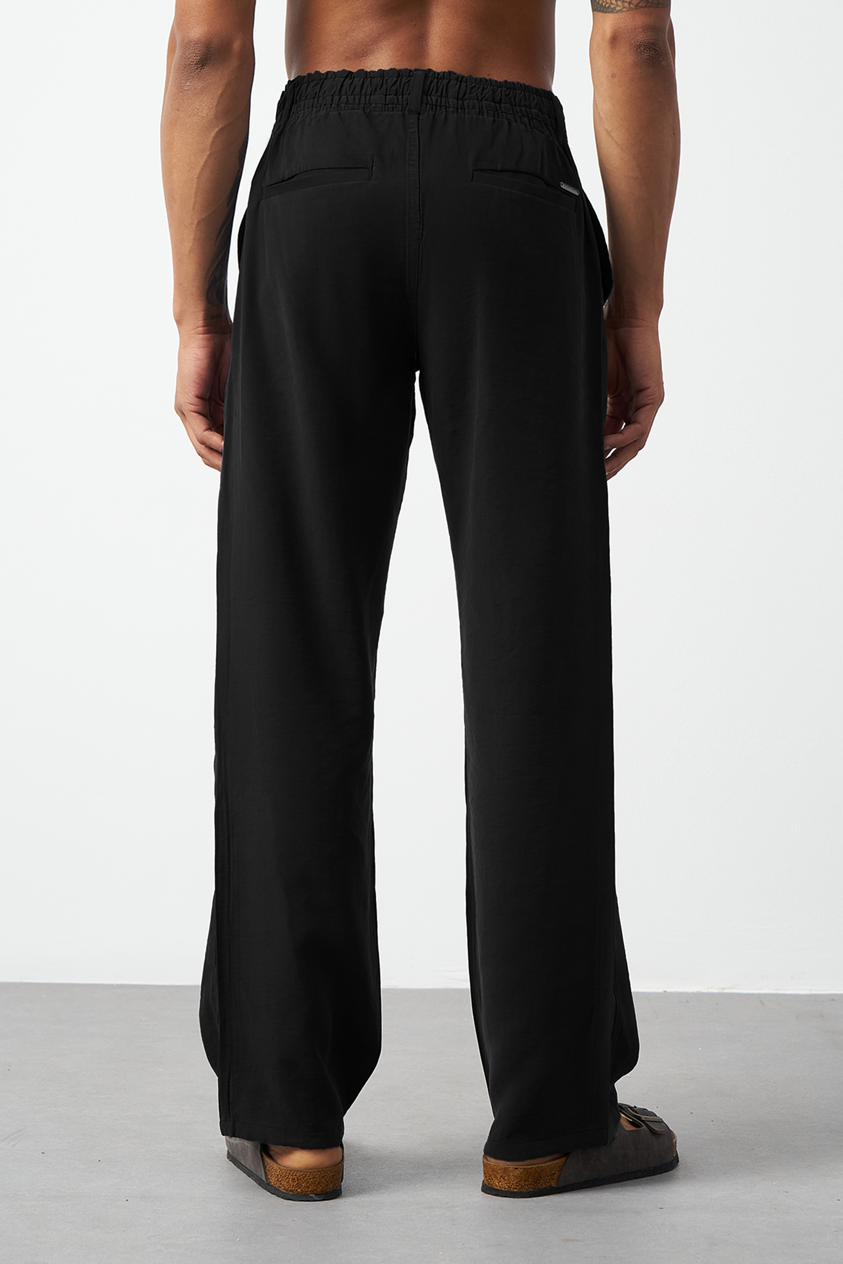Suede Patterned Modal Baggy Men's Pants