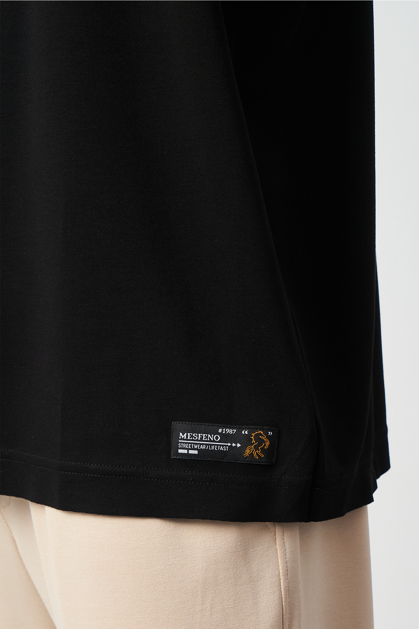 Oversized Long Sleeve Stretch Modal Men's T-Shirt