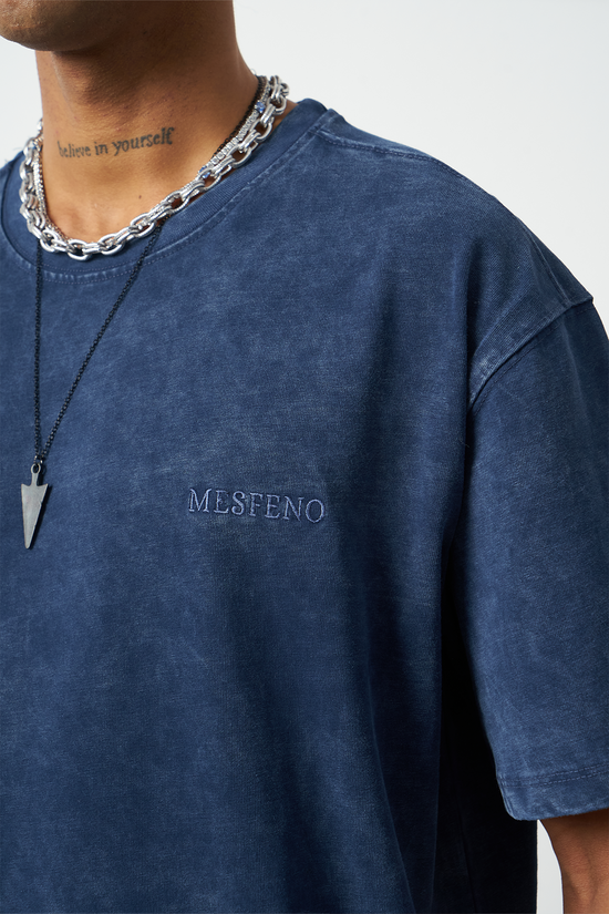 Distressed Washed Boxy Fit Premium T-Shirt