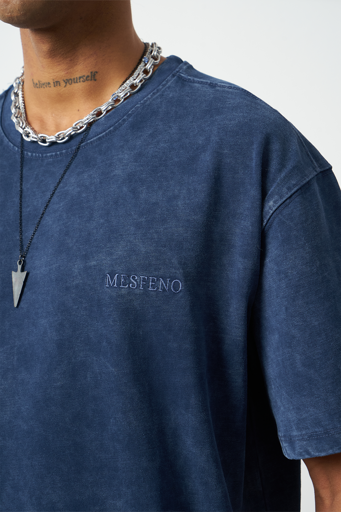 Distressed Washed Boxy Fit Premium T-Shirt