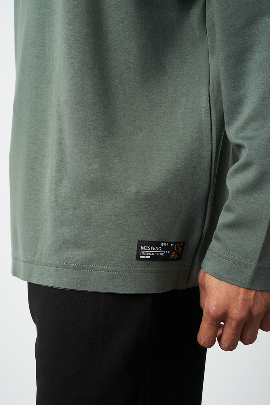 Oversized Long Sleeve Stretch Modal Men's T-Shirt