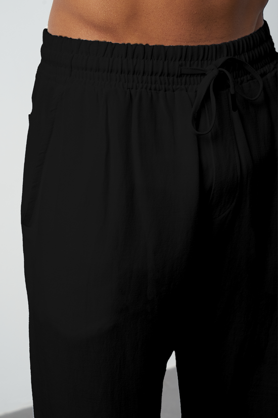 Washed Linen Baggy Men's Pants