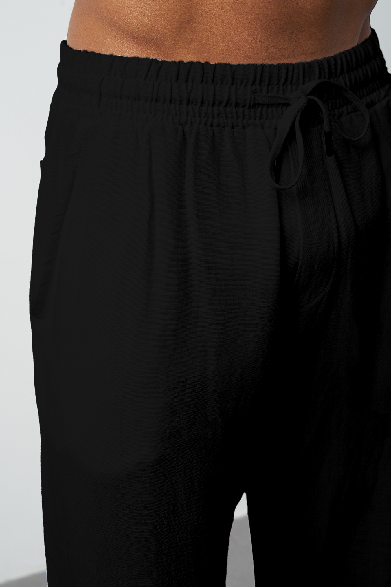 Washed Linen Baggy Men's Pants