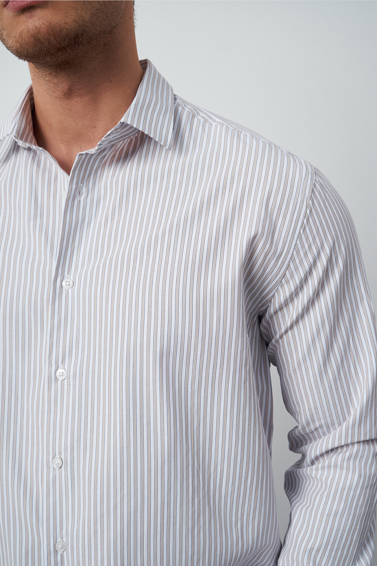 Striped Dress Shirt - Relaxed Fit Premium Design