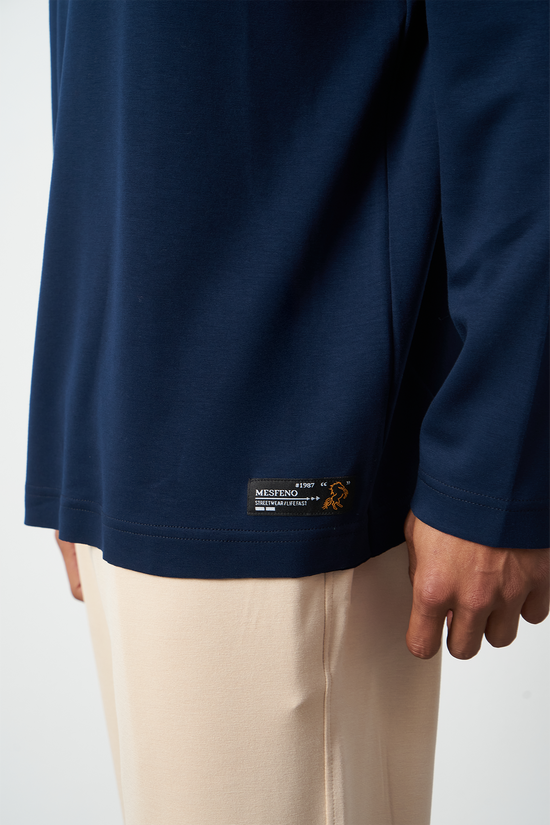 Oversized Long Sleeve Stretch Modal Men's T-Shirt
