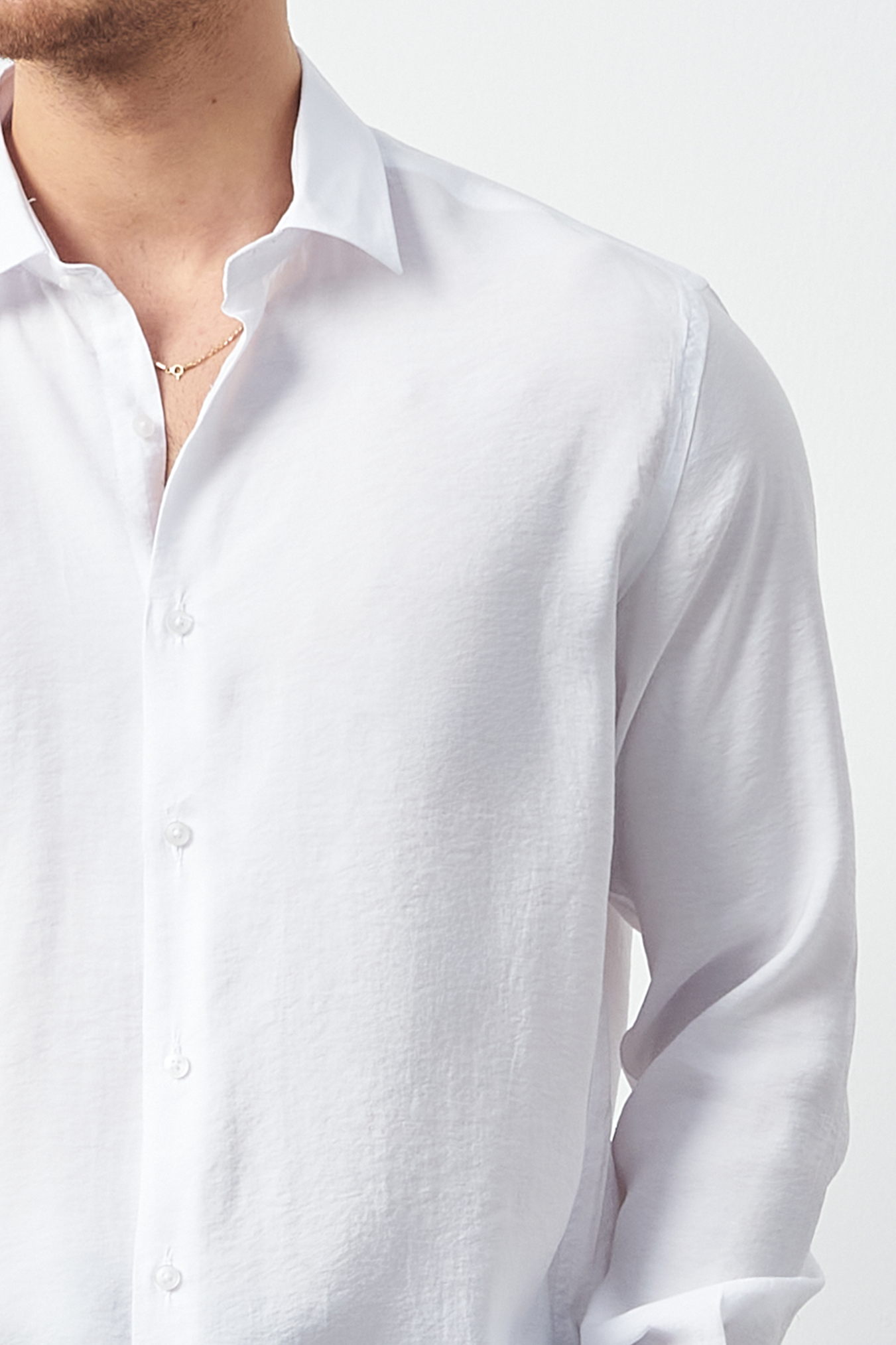 Modal Long Sleeve Relaxed Fit Men's Shirt