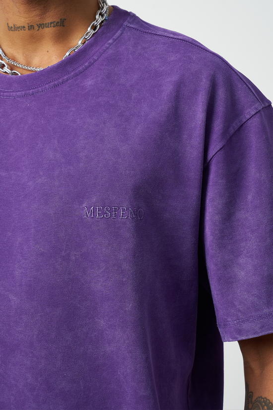 Distressed Washed Boxy Fit Premium T-Shirt