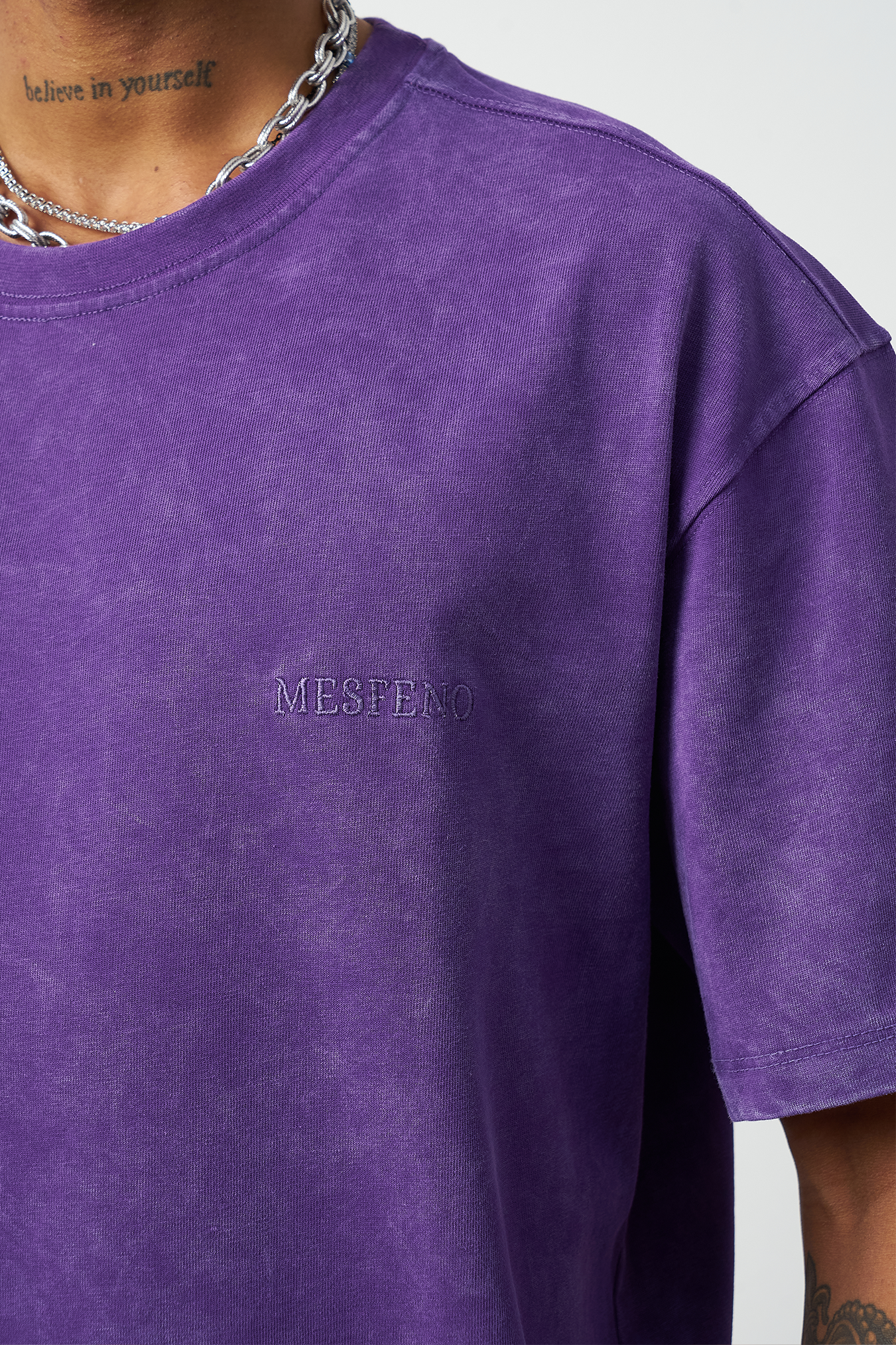Distressed Washed Boxy Fit Premium T-Shirt