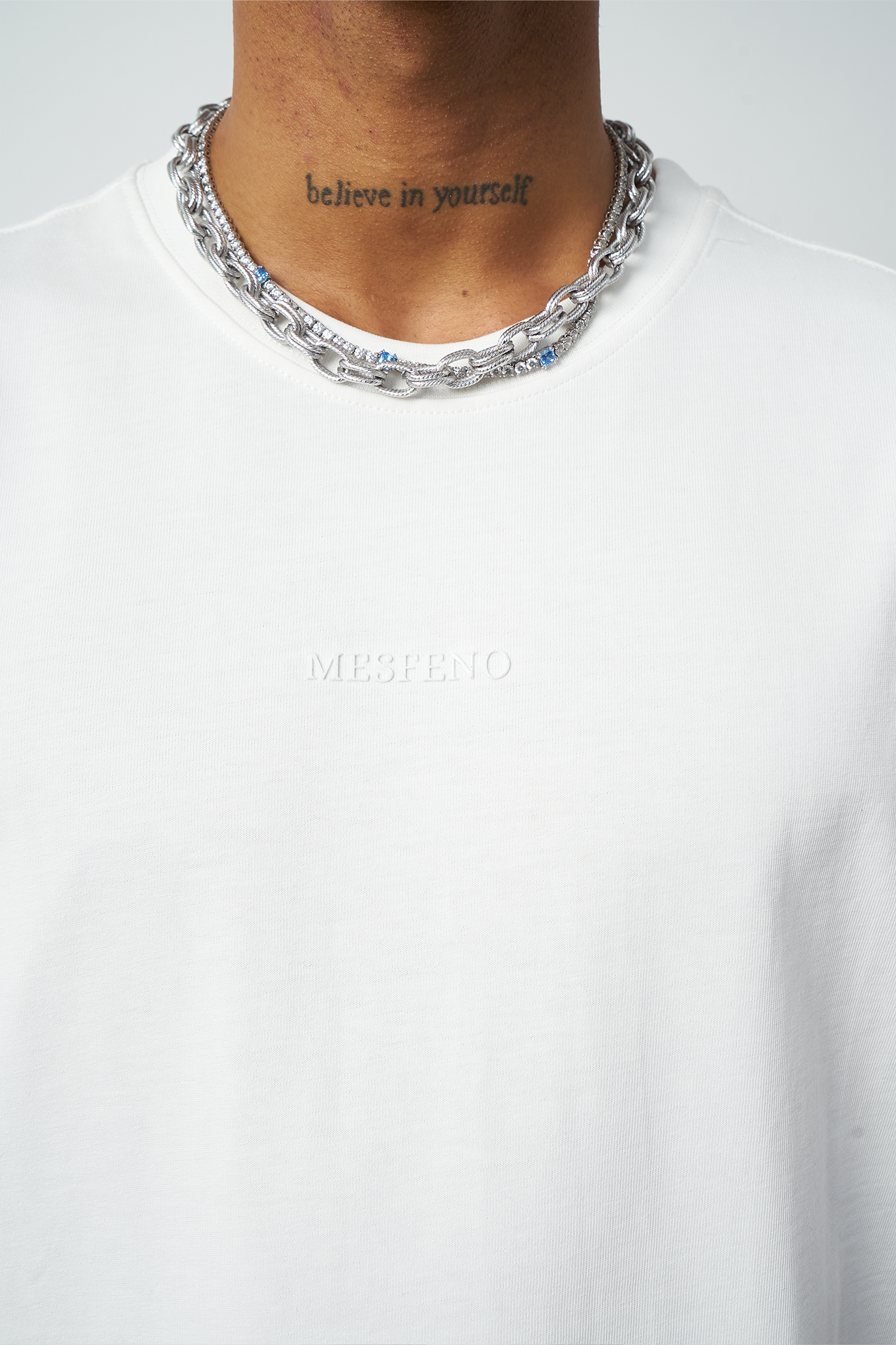 Front Printed Boxy Fit Crew Neck T-Shirt