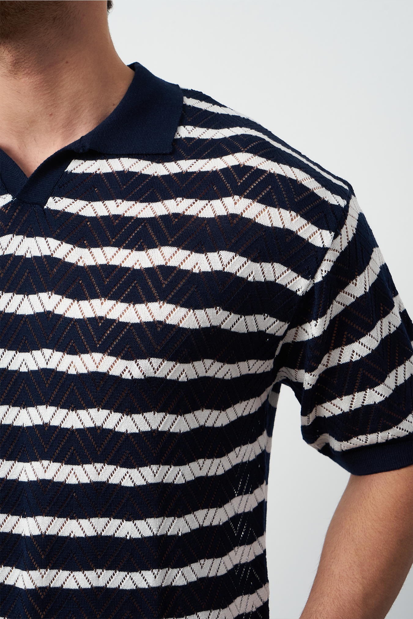 Striped Regular Fit Fine Knit Men's T-Shirt