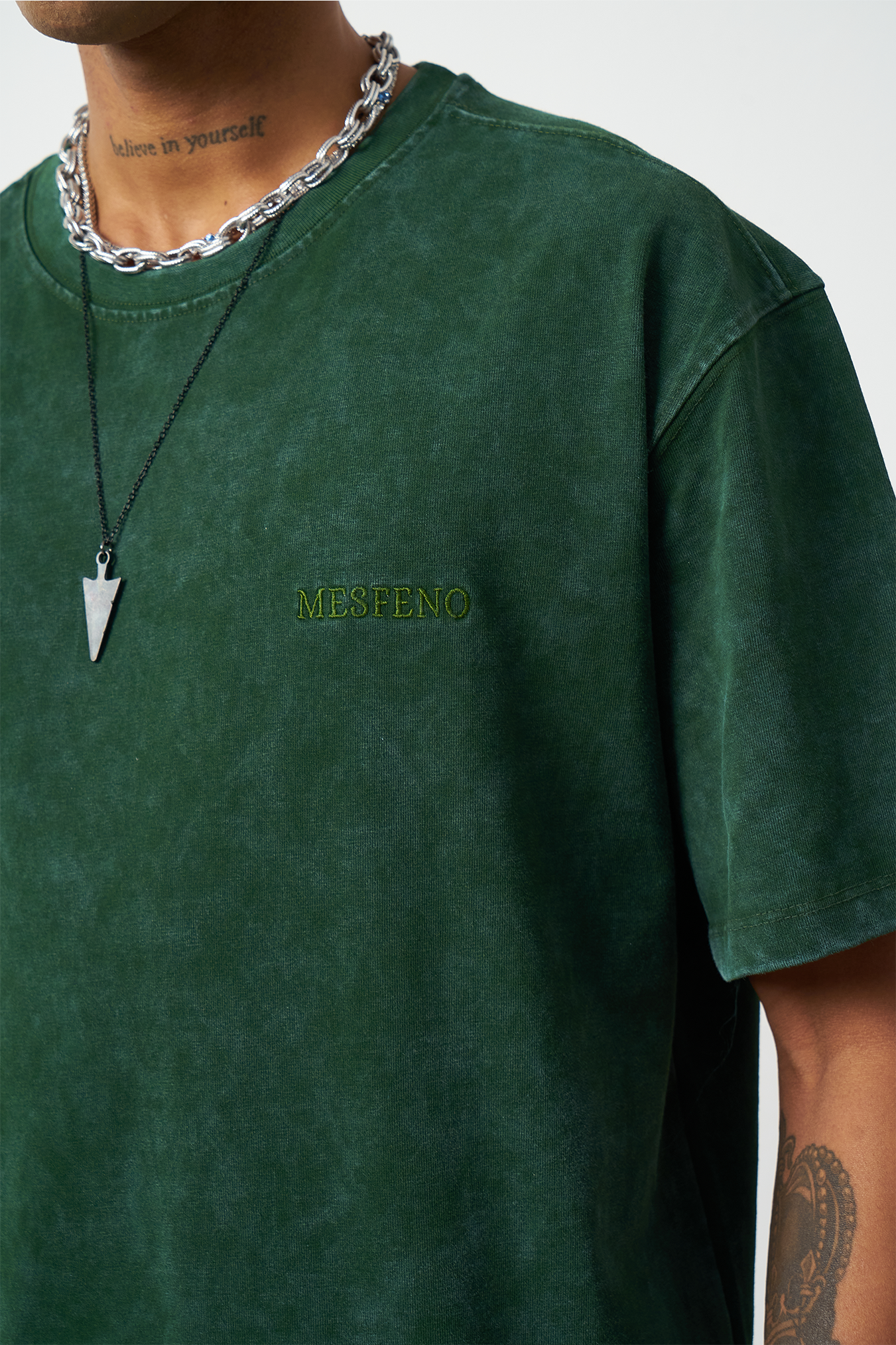 Distressed Washed Boxy Fit Premium T-Shirt