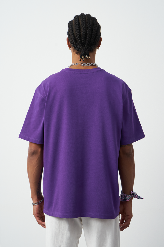Front Printed Boxy Fit Crew Neck T-Shirt