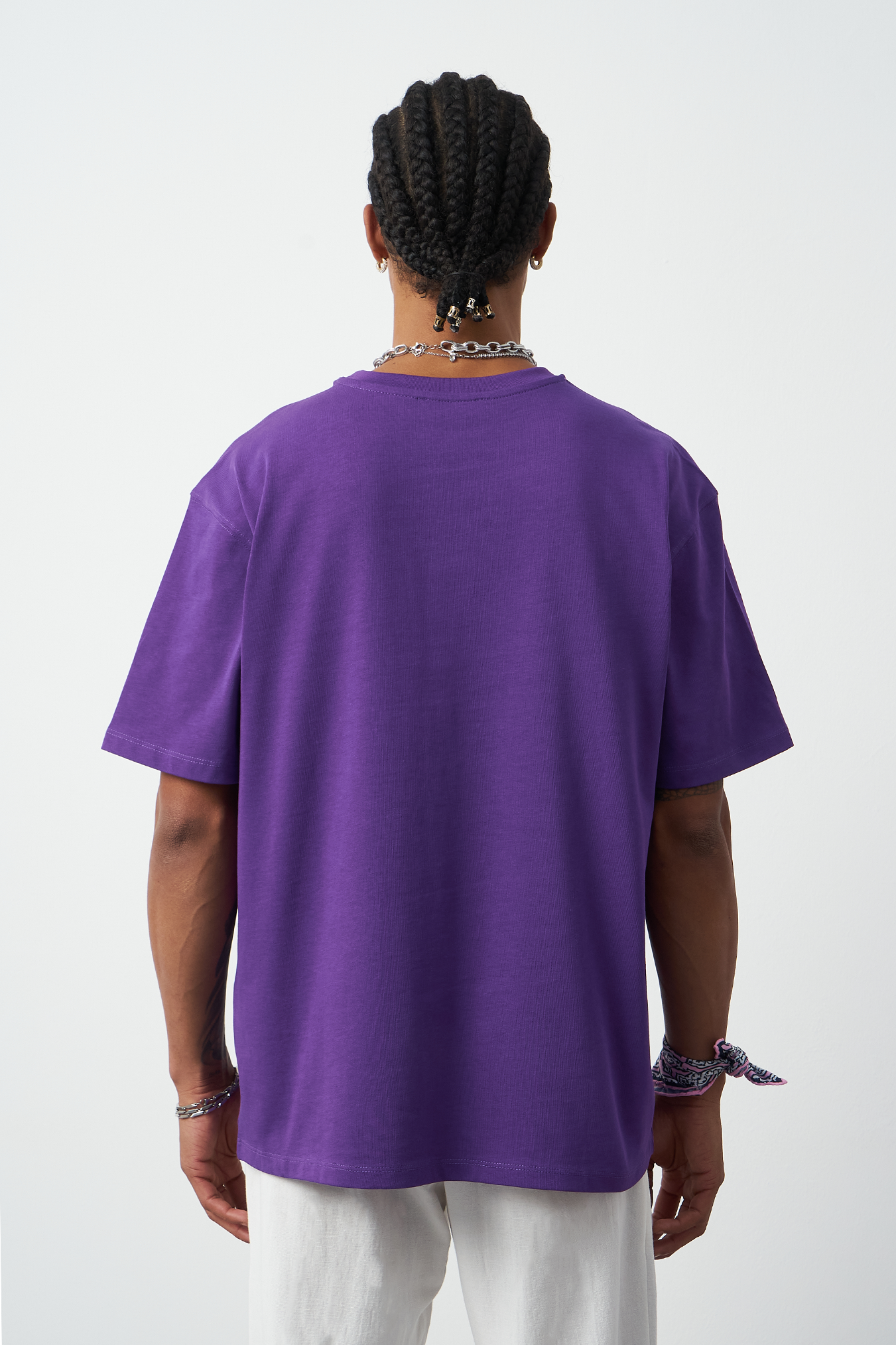 Front Printed Boxy Fit Crew Neck T-Shirt