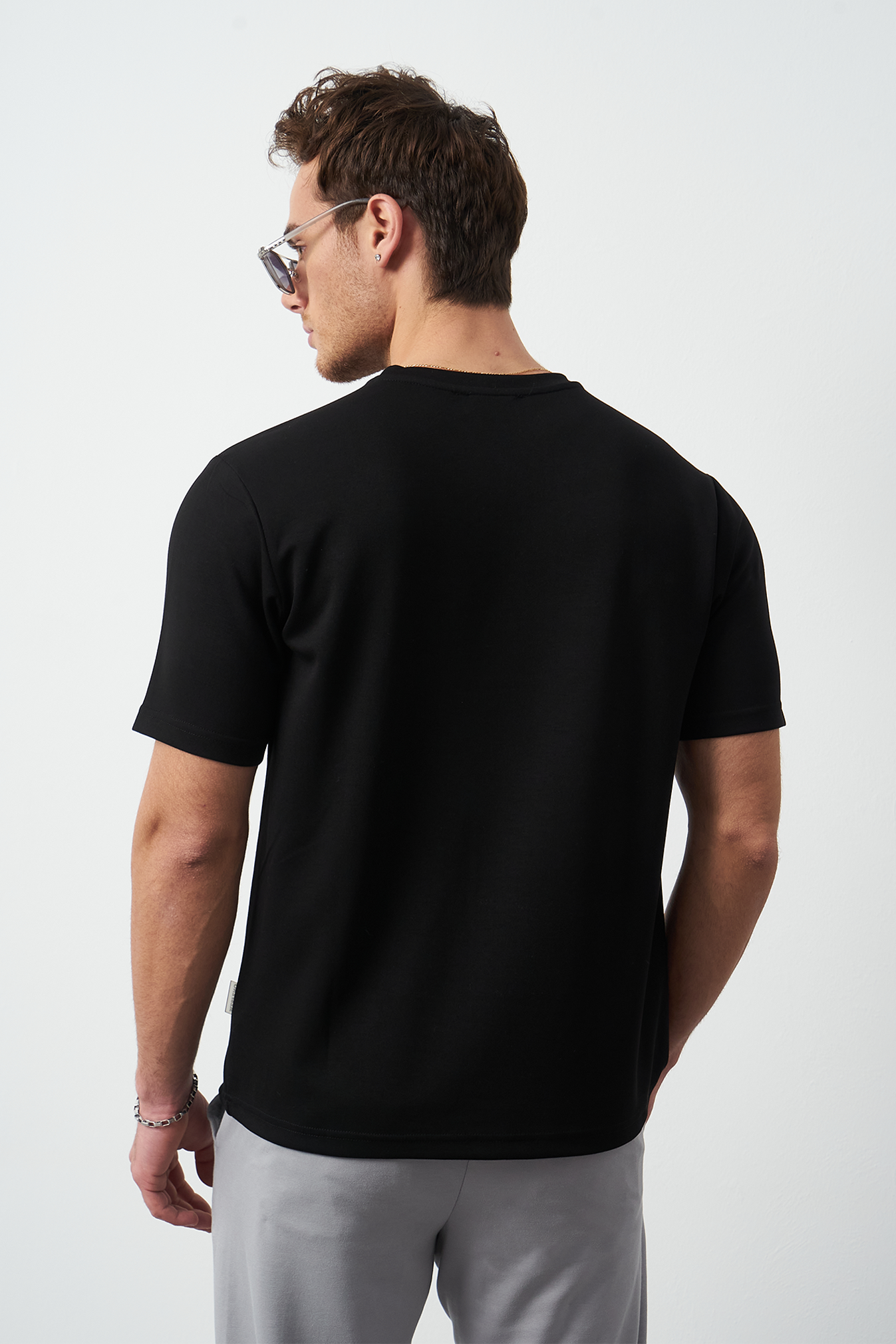 Modal Fabric Regular Fit Crew Neck T-Shirt