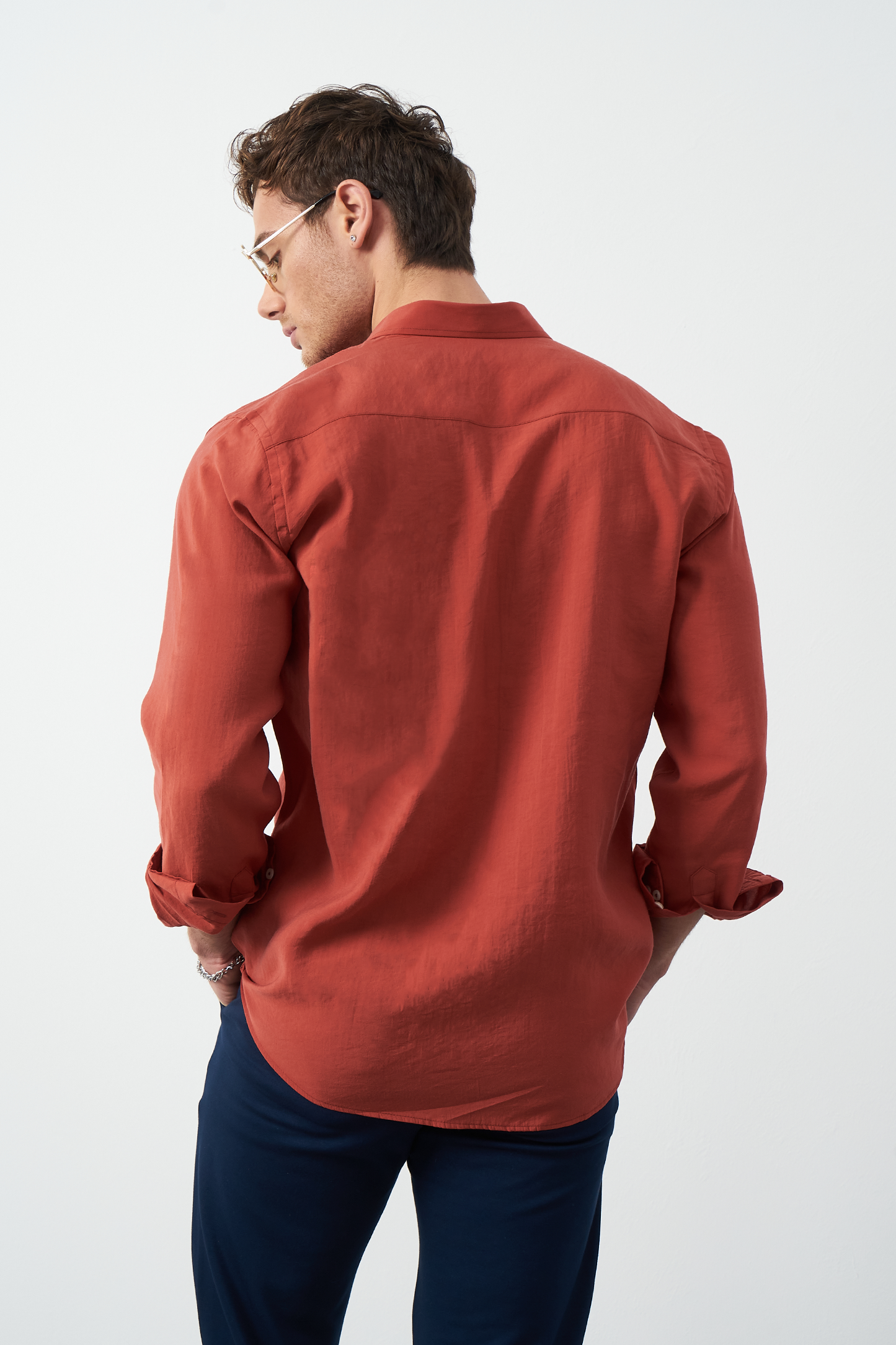 Modal Long Sleeve Relaxed Fit Men's Shirt