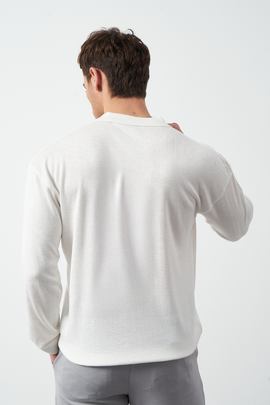 Long Sleeve Oversized Fine Knit Men’s Sweater