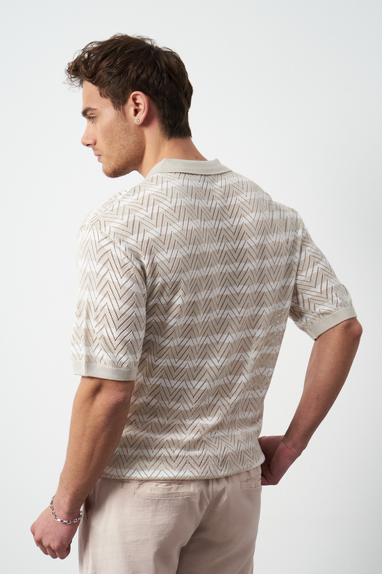 Striped Regular Fit Fine Knit Men's T-Shirt