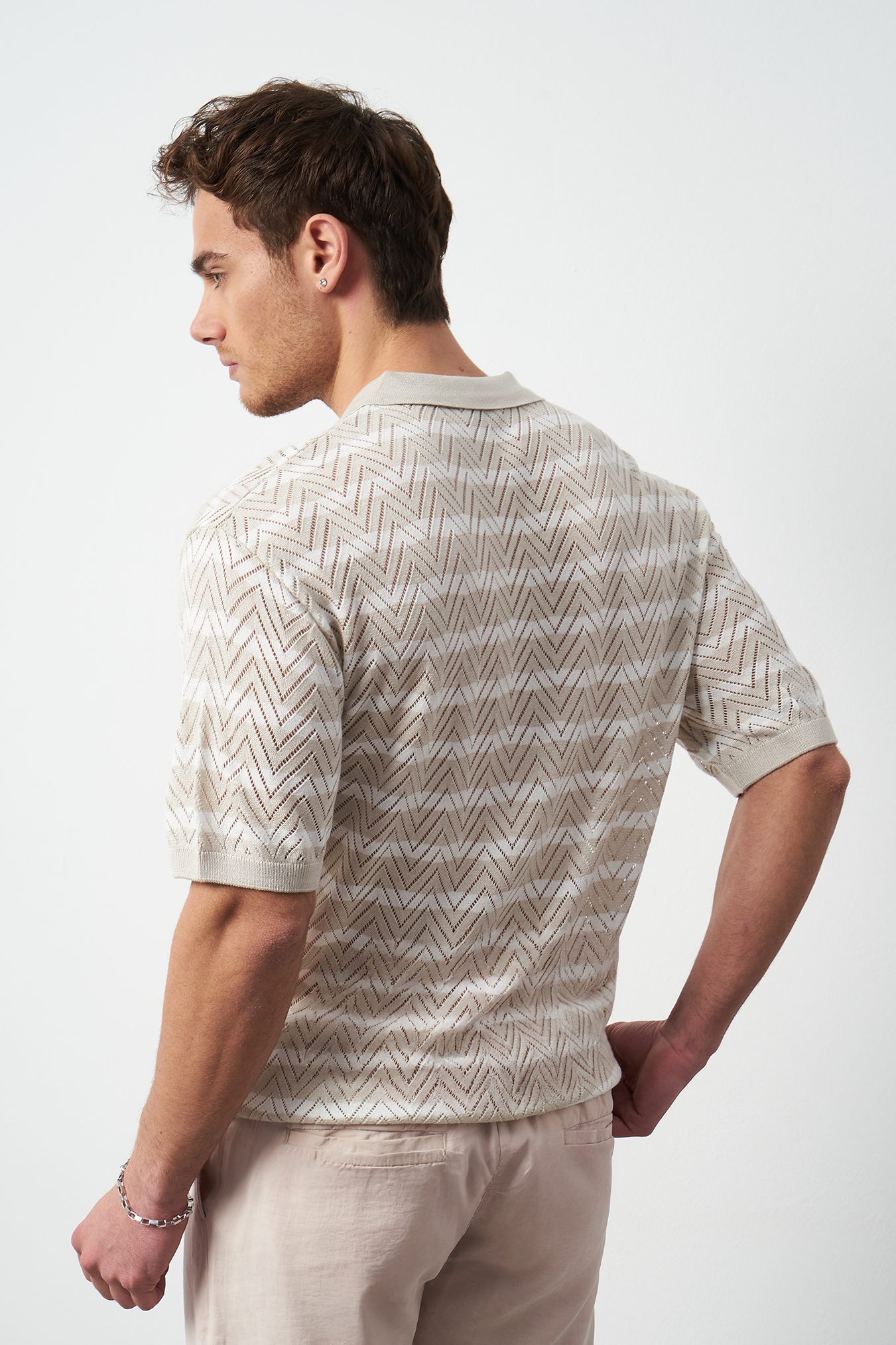 Striped Regular Fit Fine Knit Men's T-Shirt